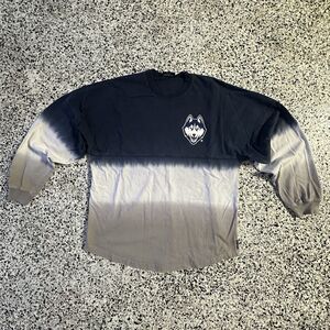 UConn Huskies Spirit Jersey Medium Ombre Tie-Dye Long Sleeve Unisex College